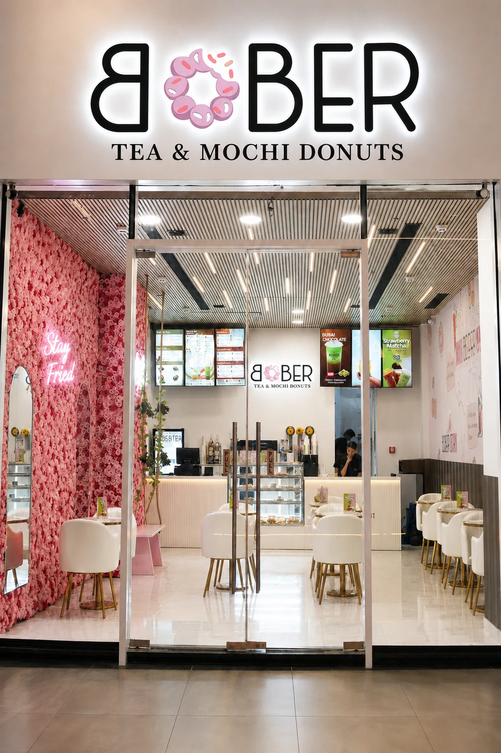 Entrance to the Bober Tea flagship cafe in Gurgaon