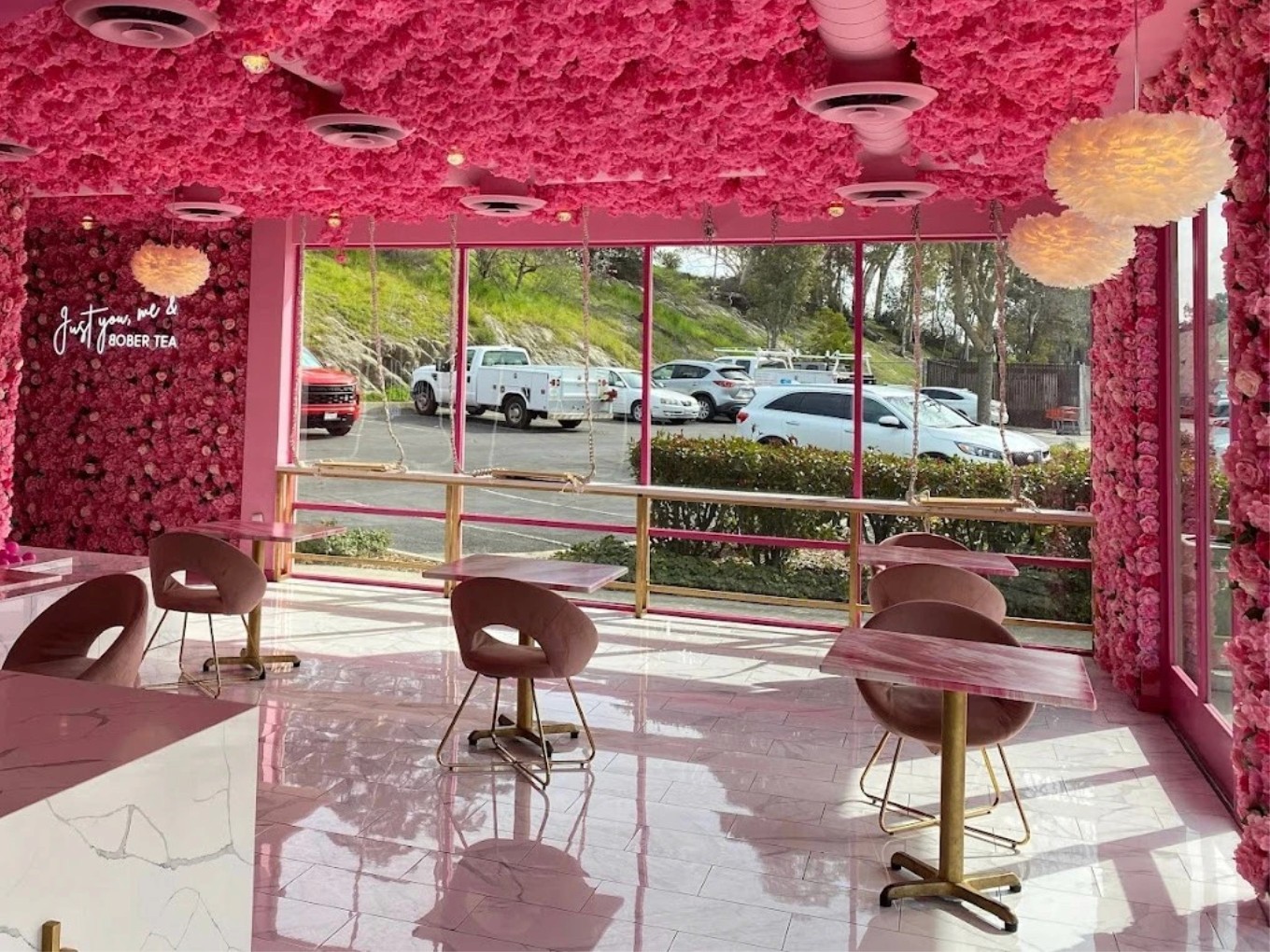 A vibrant Bober Tea café in the United States
