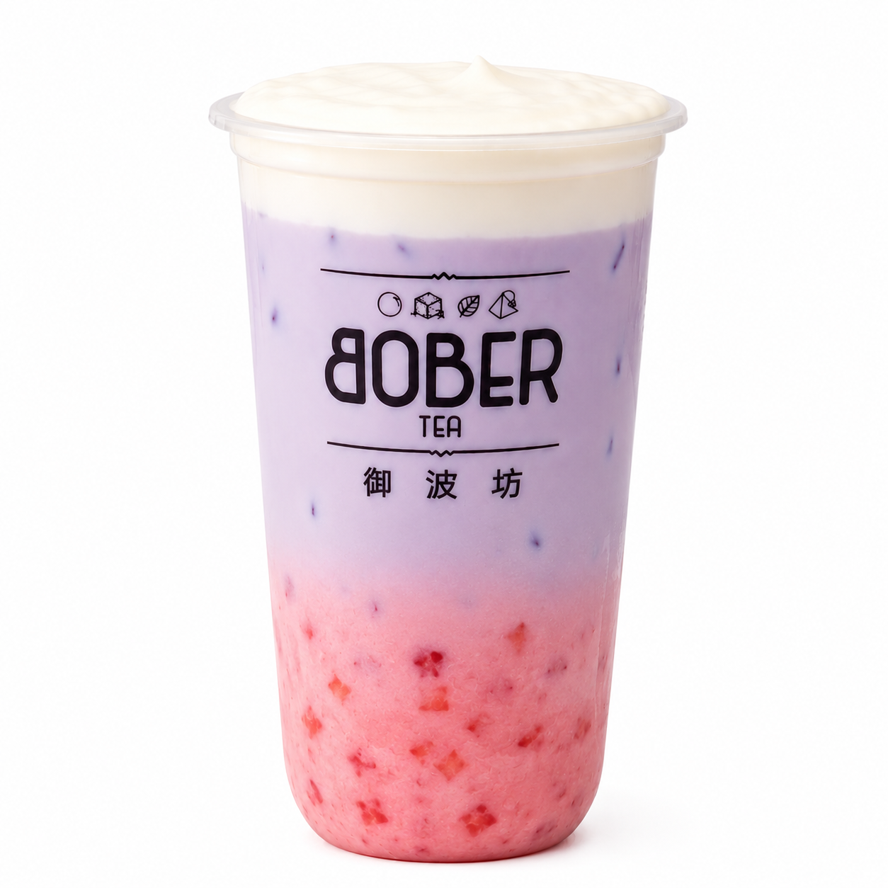 Bober Tea Strawberry Taro Latte